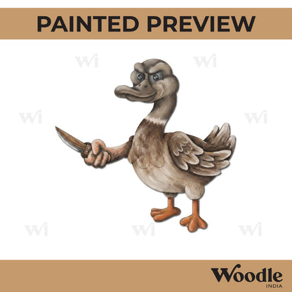 Goose With Knife Pre Marked MDF Design 1