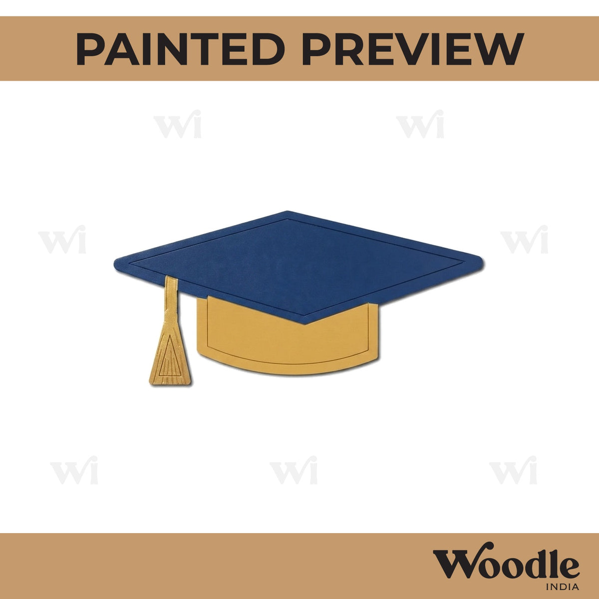 Graduation Cap Pre Marked MDF Design 1