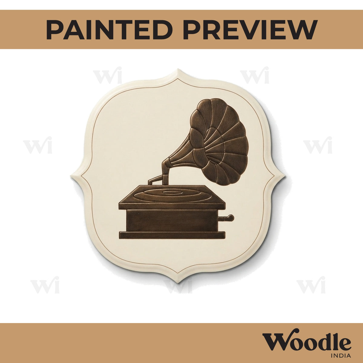Gramophone Pre Marked Base MDF Design 1