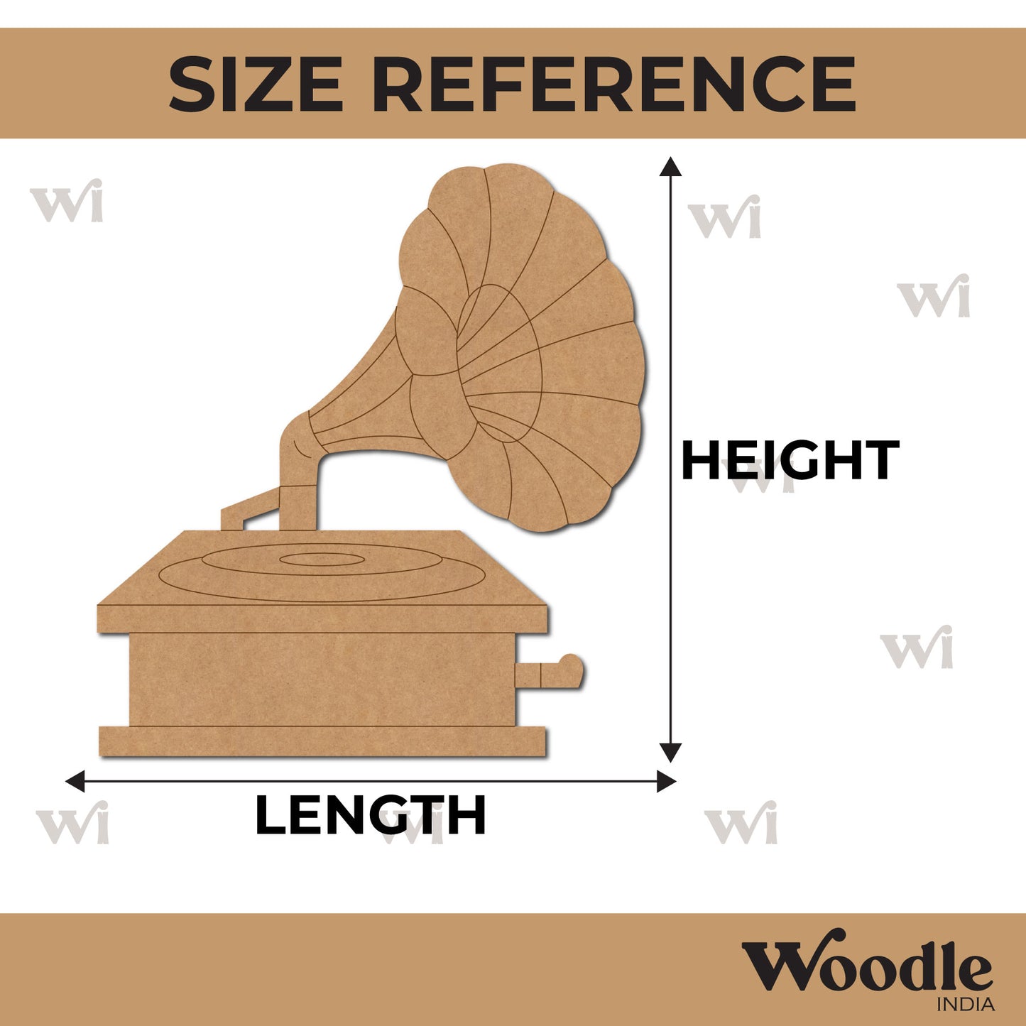 Gramophone Pre Marked MDF Design 1