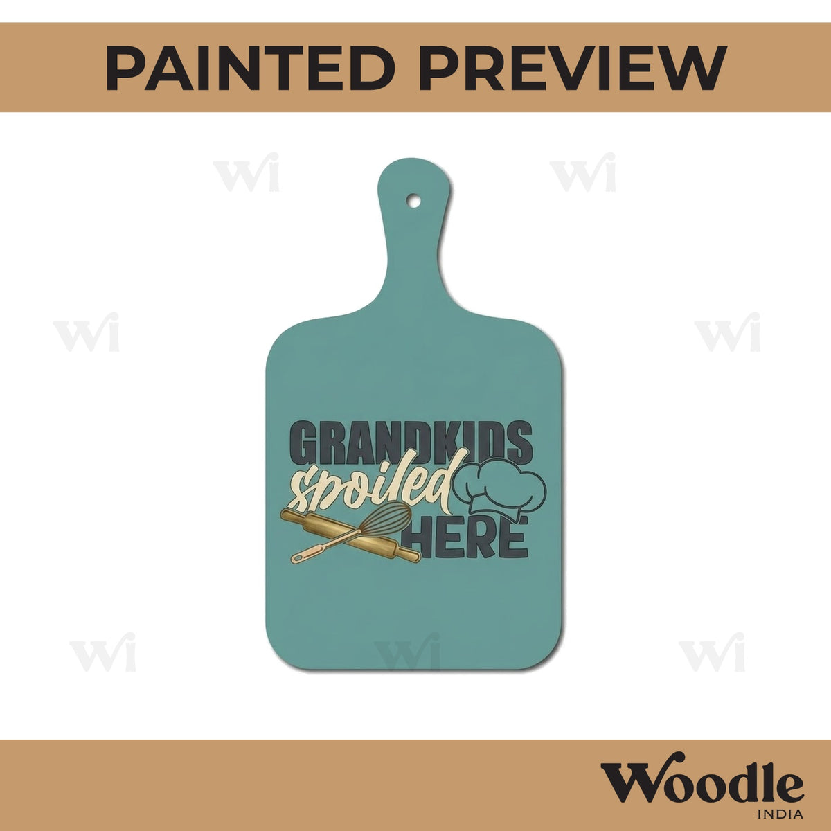 Grandkids Spoiled Here Pre Marked Chopping Board MDF Design 1