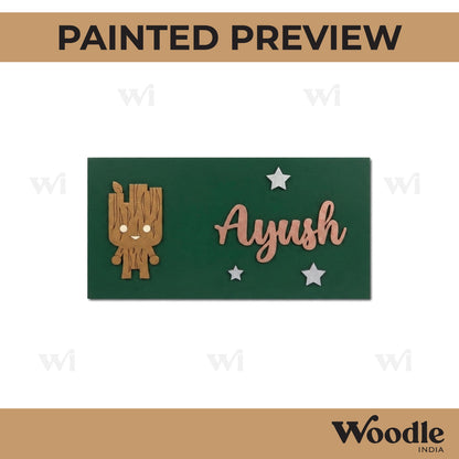 Groot Marvel Kids Nameplate MDF Design 1