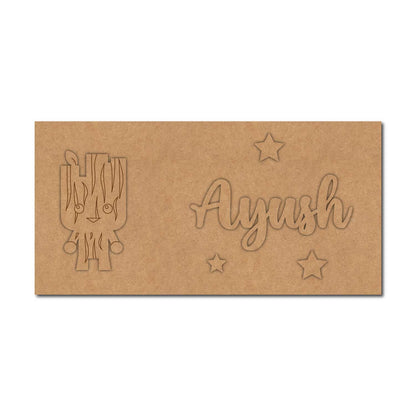 Groot Marvel Kids Nameplate MDF Design 1
