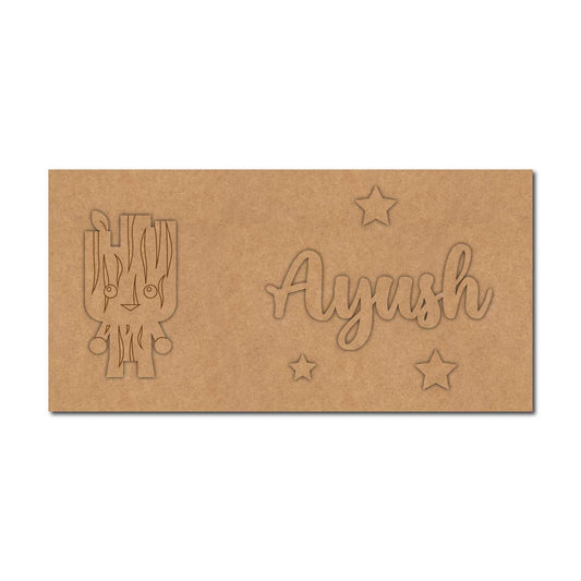 Groot Marvel Kids Nameplate MDF Design 1