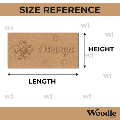 Group Of Friends Kids Nameplate MDF Design 1