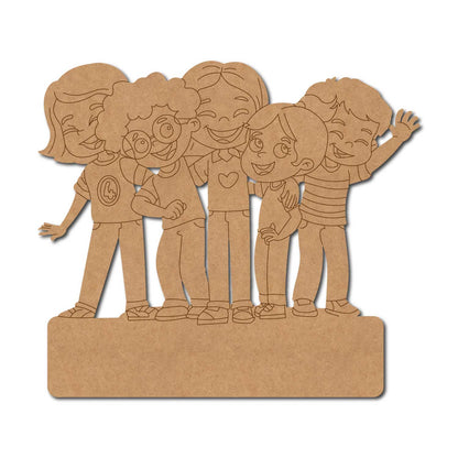 Group Of Friends Nameplate Pre Marked MDF Design 1