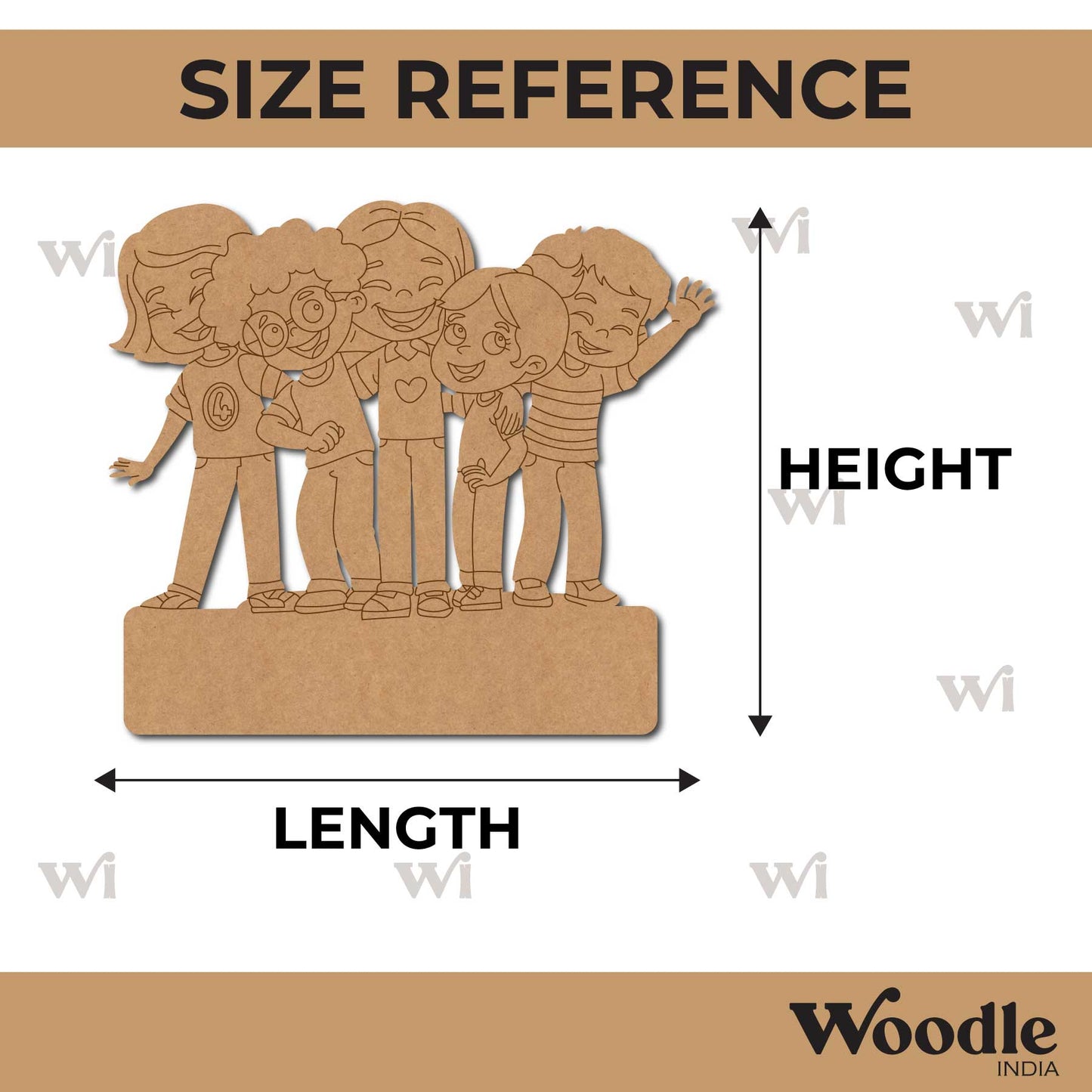 Group Of Friends Nameplate Pre Marked MDF Design 1