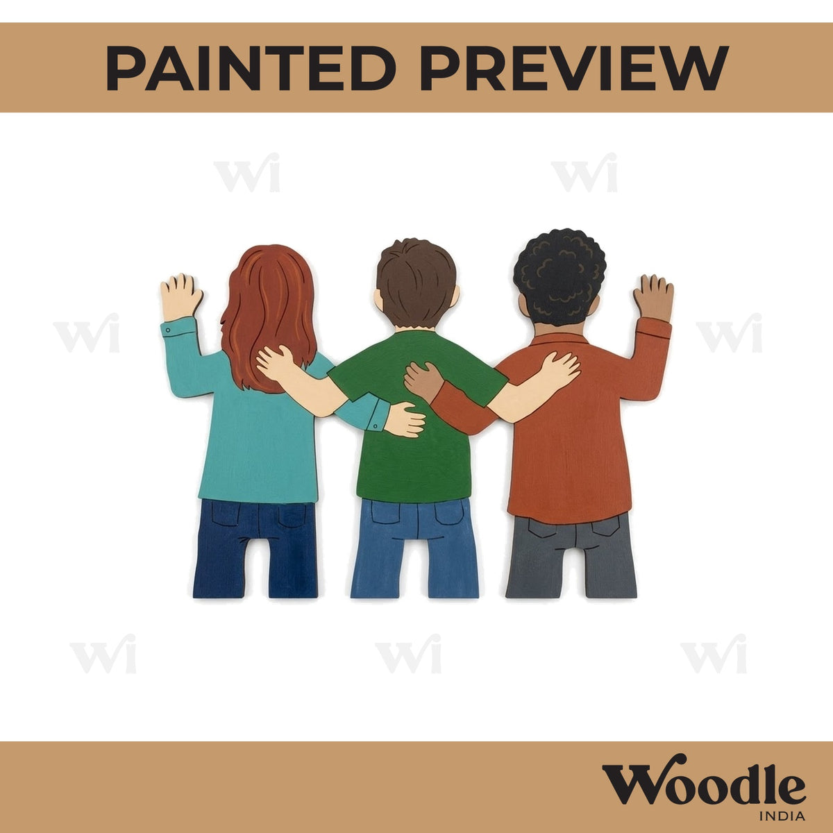 Group Of Friends Pre Marked MDF Design 2