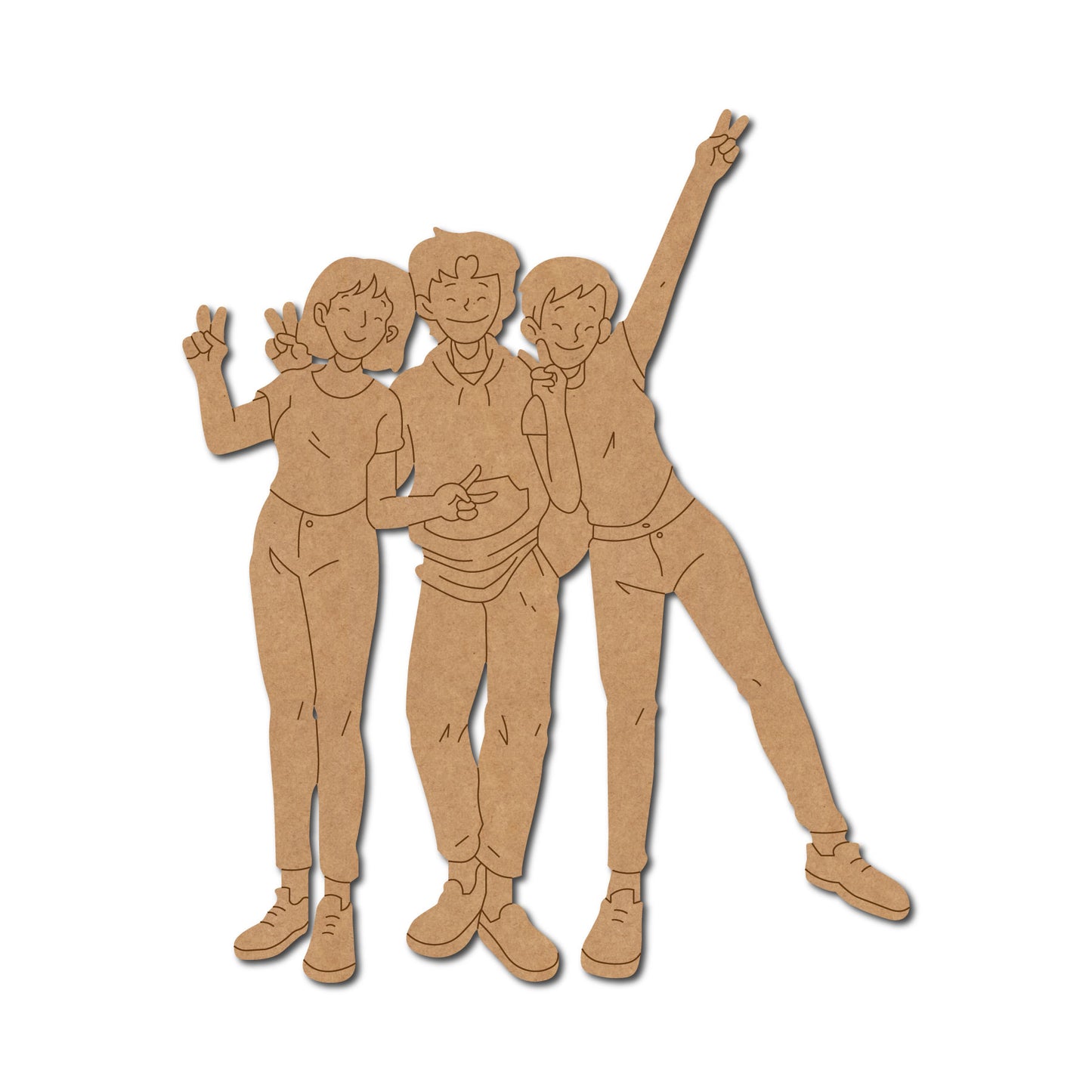 Group Of Friends Pre Marked MDF Design 3