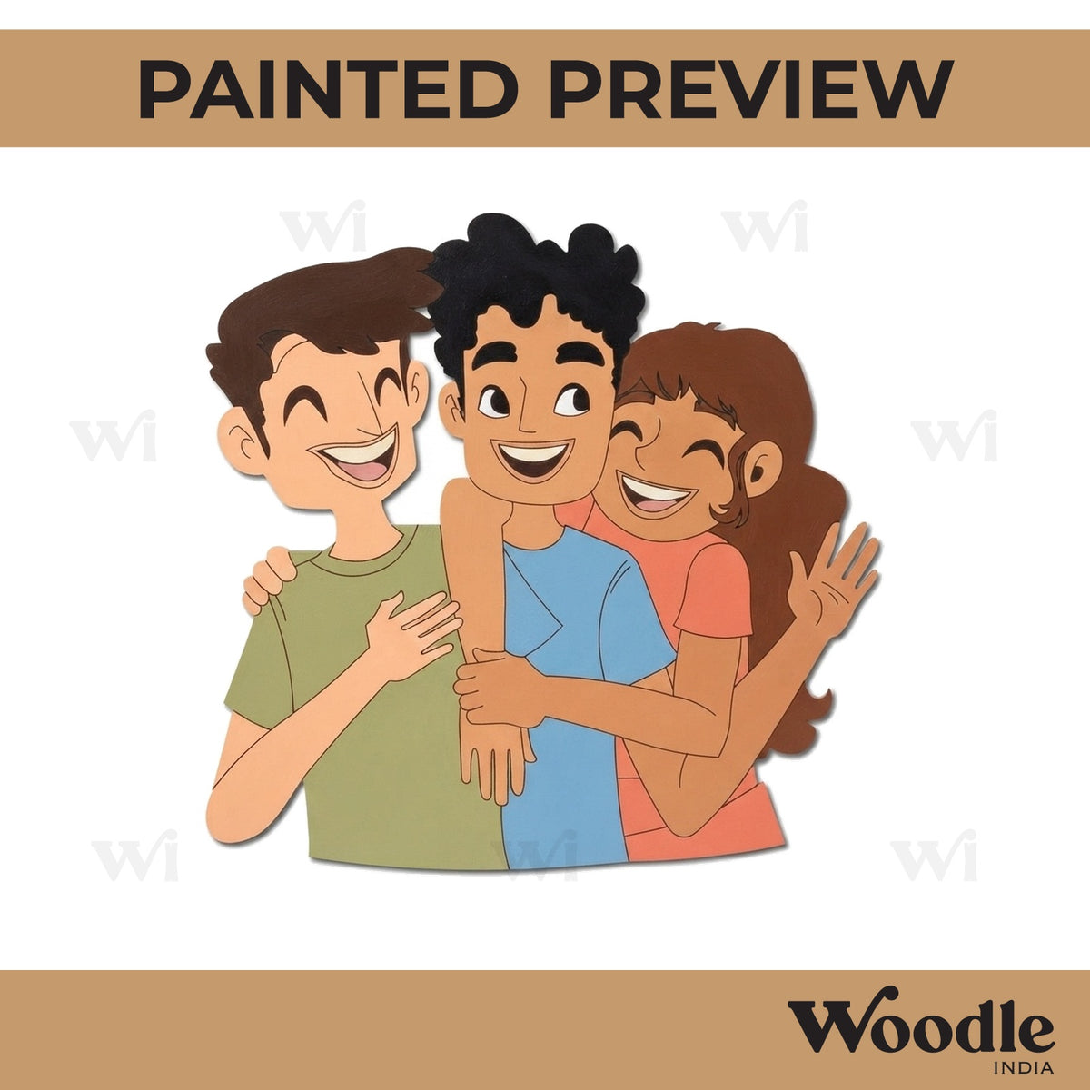 Group Of Friends Pre Marked MDF Design 5