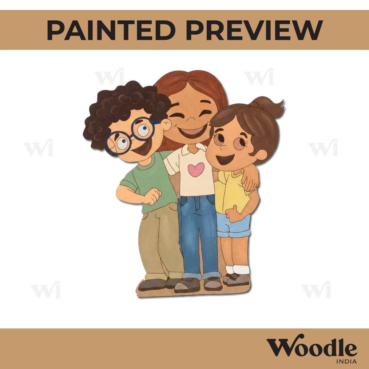 Group Of Friends Pre Marked MDF Design 6