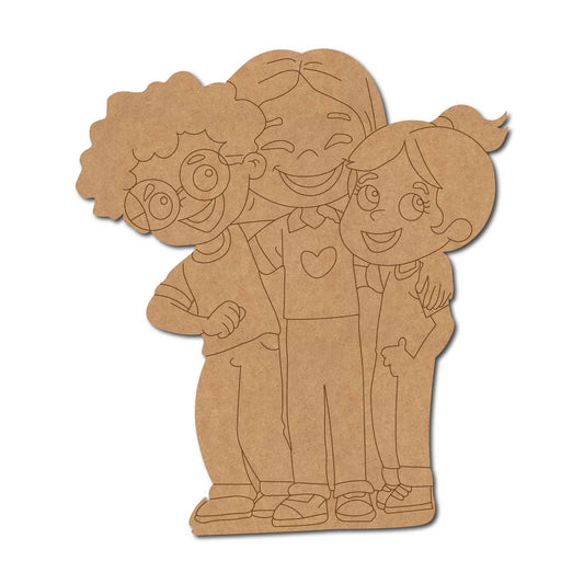 Group Of Friends Pre Marked MDF Design 6