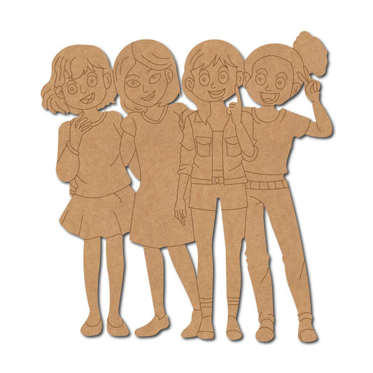 Group Of Friends Pre Marked MDF Design 8