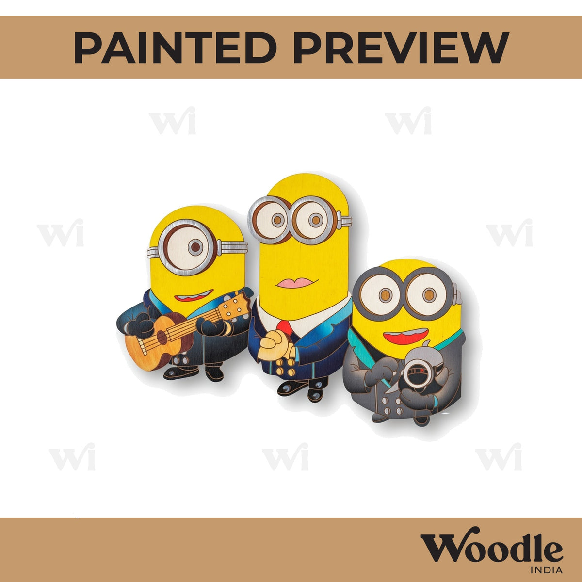 Group Of Minions Pre Marked MDF Design 1