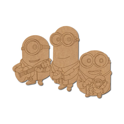 Group Of Minions Pre Marked MDF Design 1