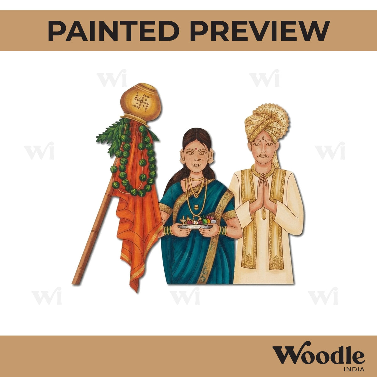 Gudi Padwa Pre Marked Base MDF Design 2