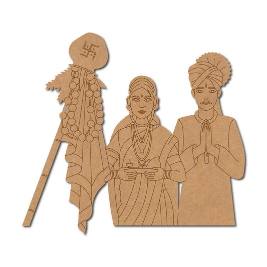 Gudi Padwa Pre Marked Base MDF Design 2