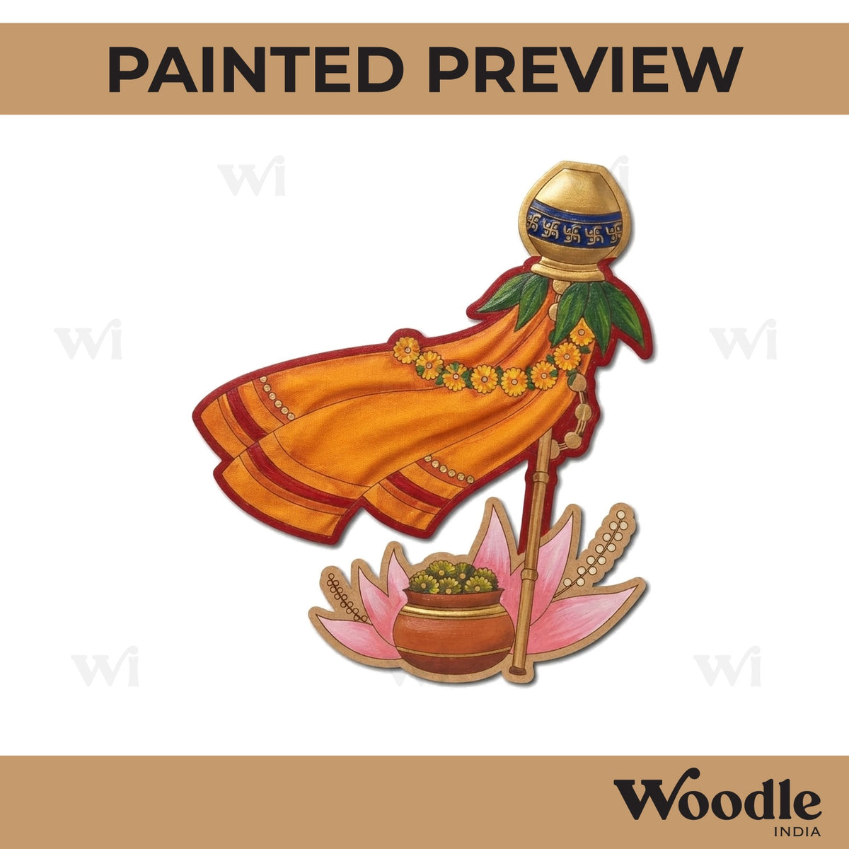 Gudi Padwa Pre Marked Base MDF Design 3