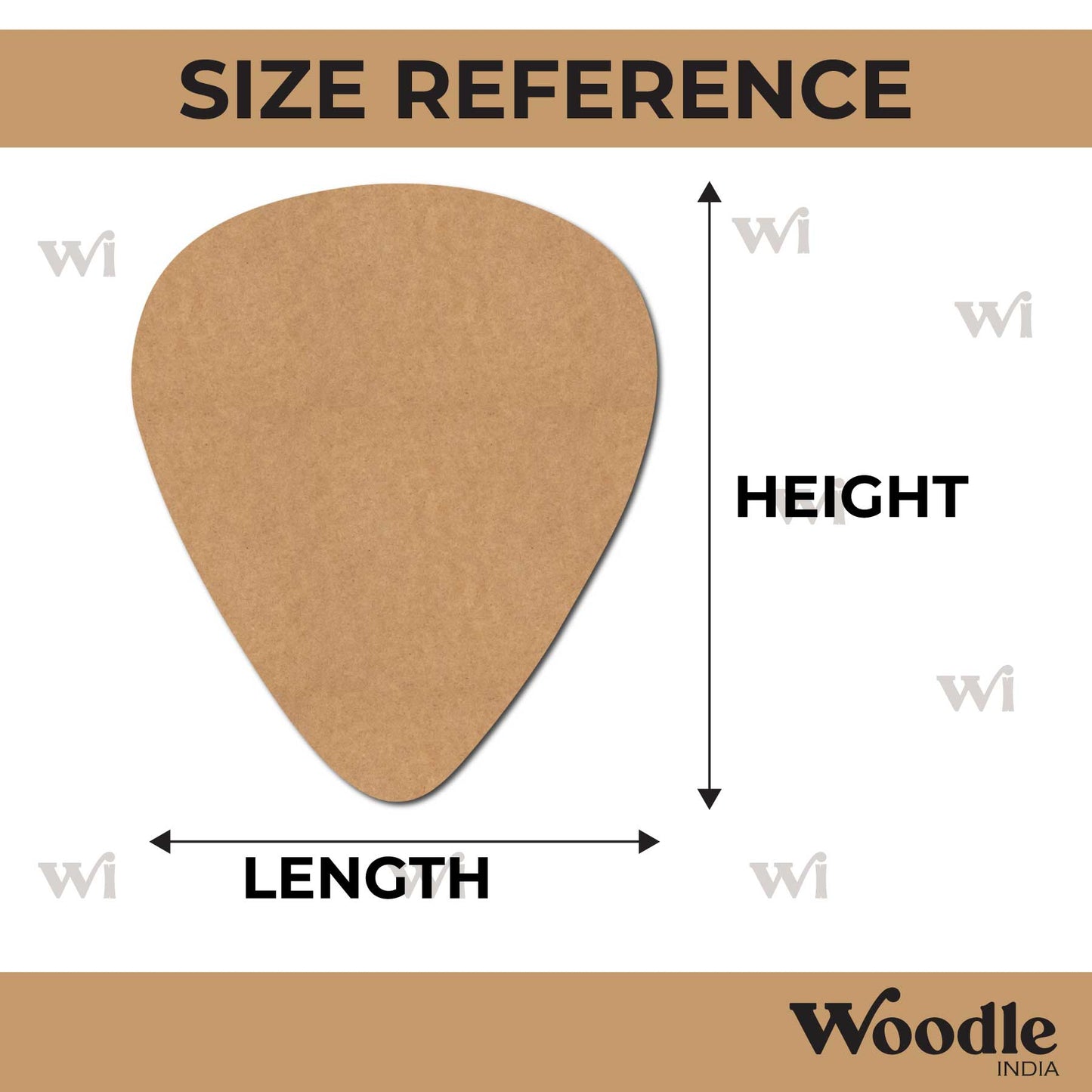 Guitar Pick Cutout MDF Design 1