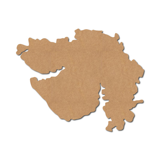 Gujarat Map Cutout MDF Design 1