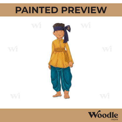 Gujarati Boy Pre Marked MDF Design 1