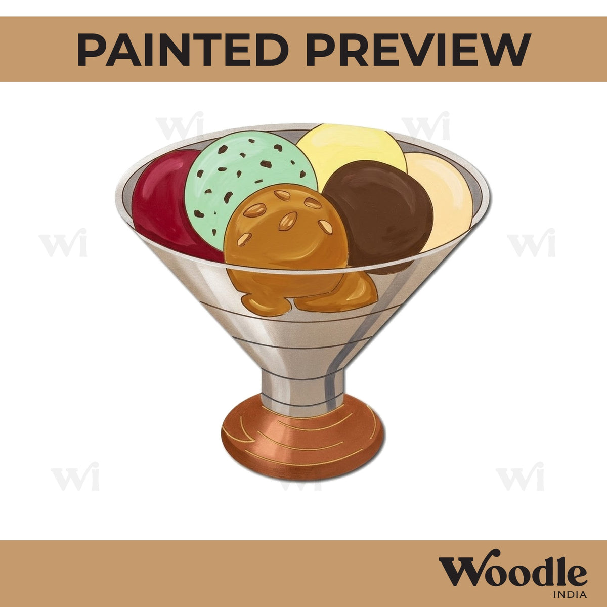 Gulab Jamun Dessert Pre Marked MDF Design 1