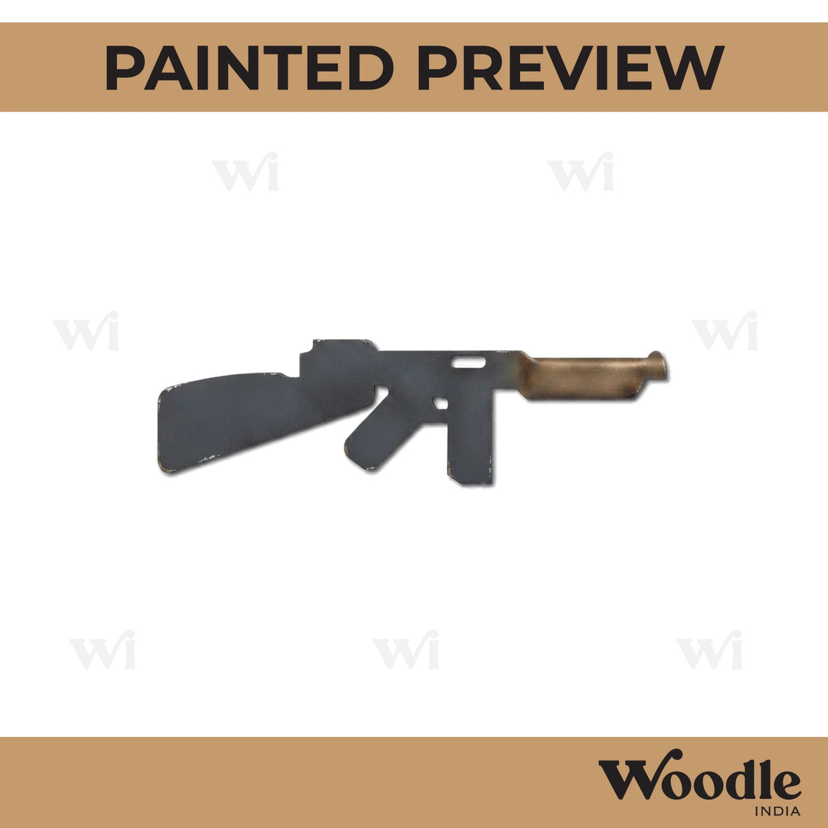 Gun Cutout MDF Design 2