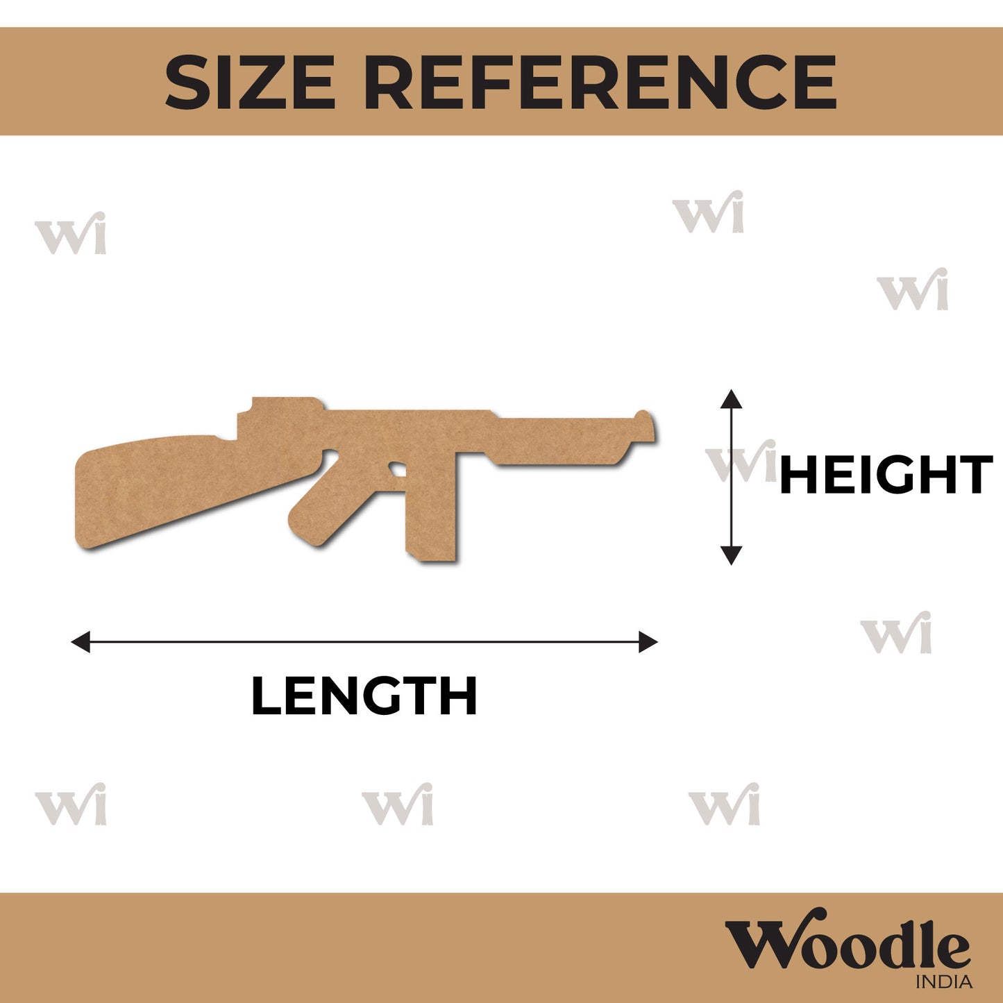 Gun Cutout MDF Design 2