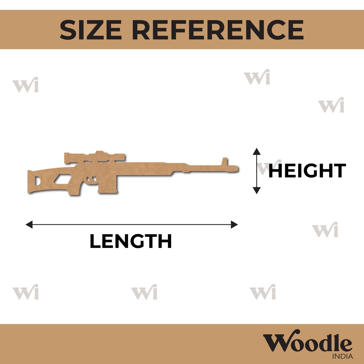 Gun Cutout MDF Design 7