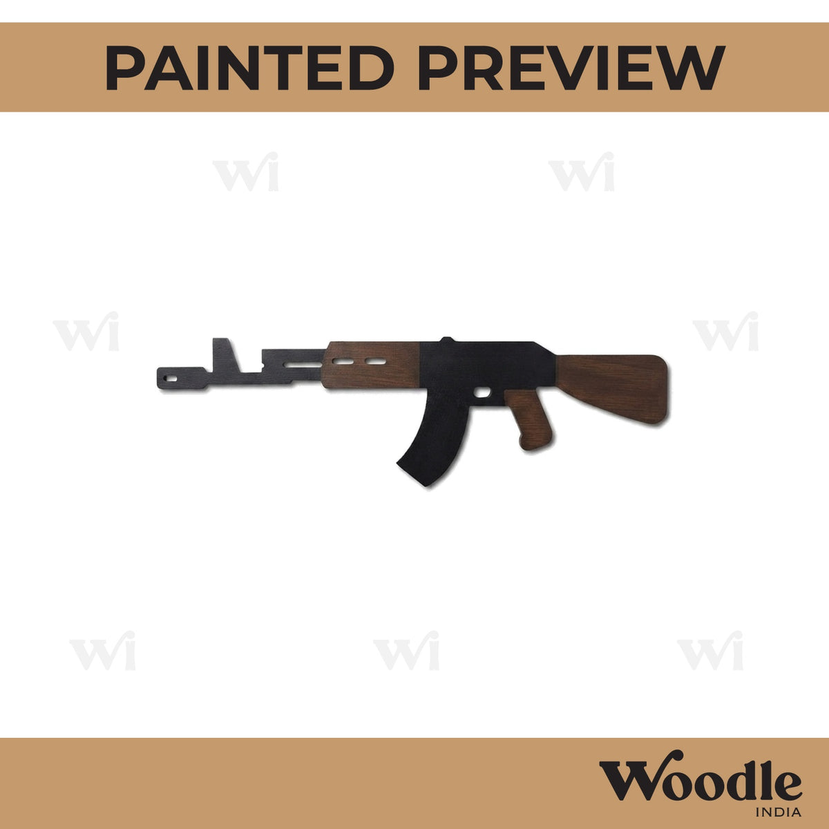 Gun Cutout MDF Design 9