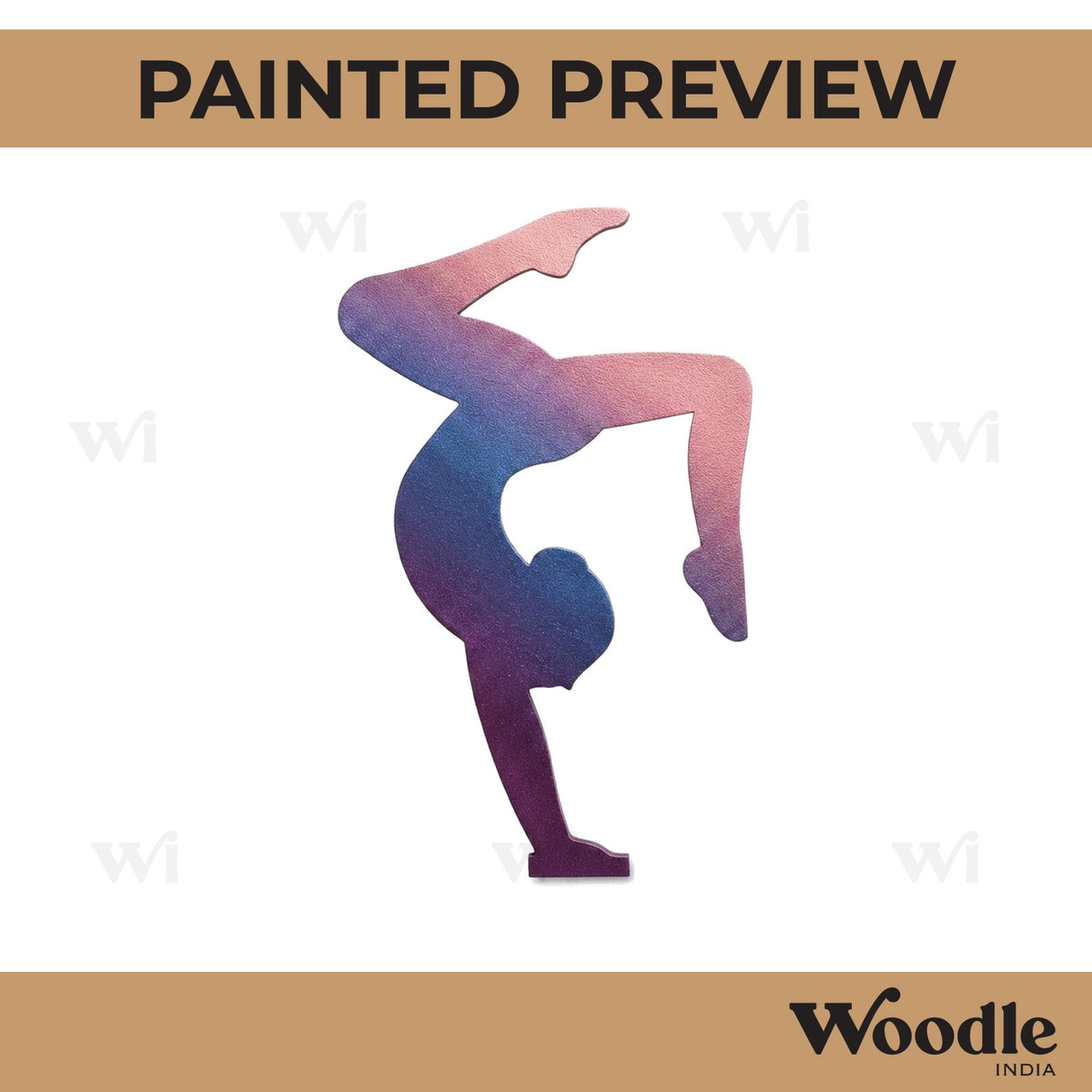 Gymnast Girl Cutout MDF Design 1