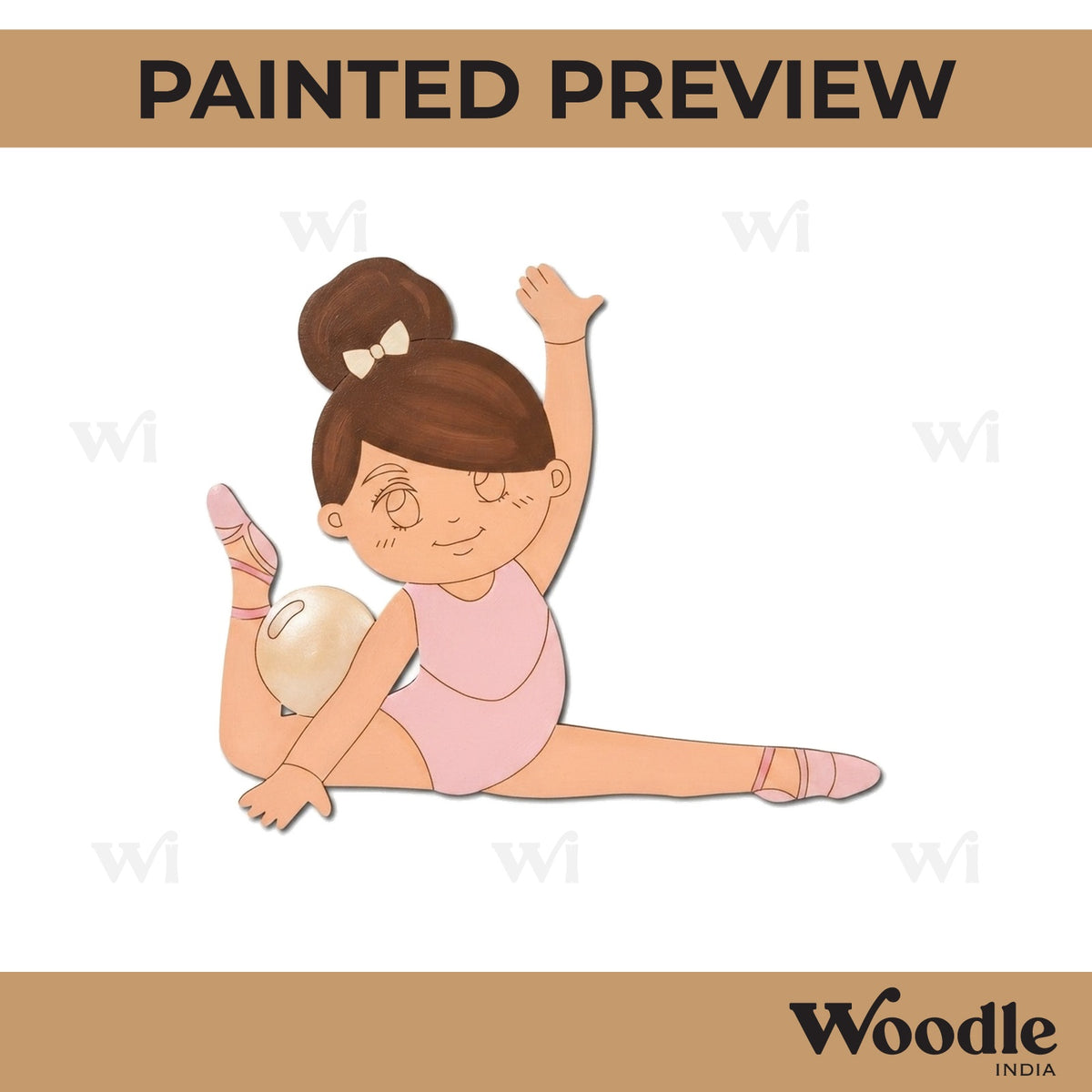 Gymnast Girl Pre Marked MDF Design 2