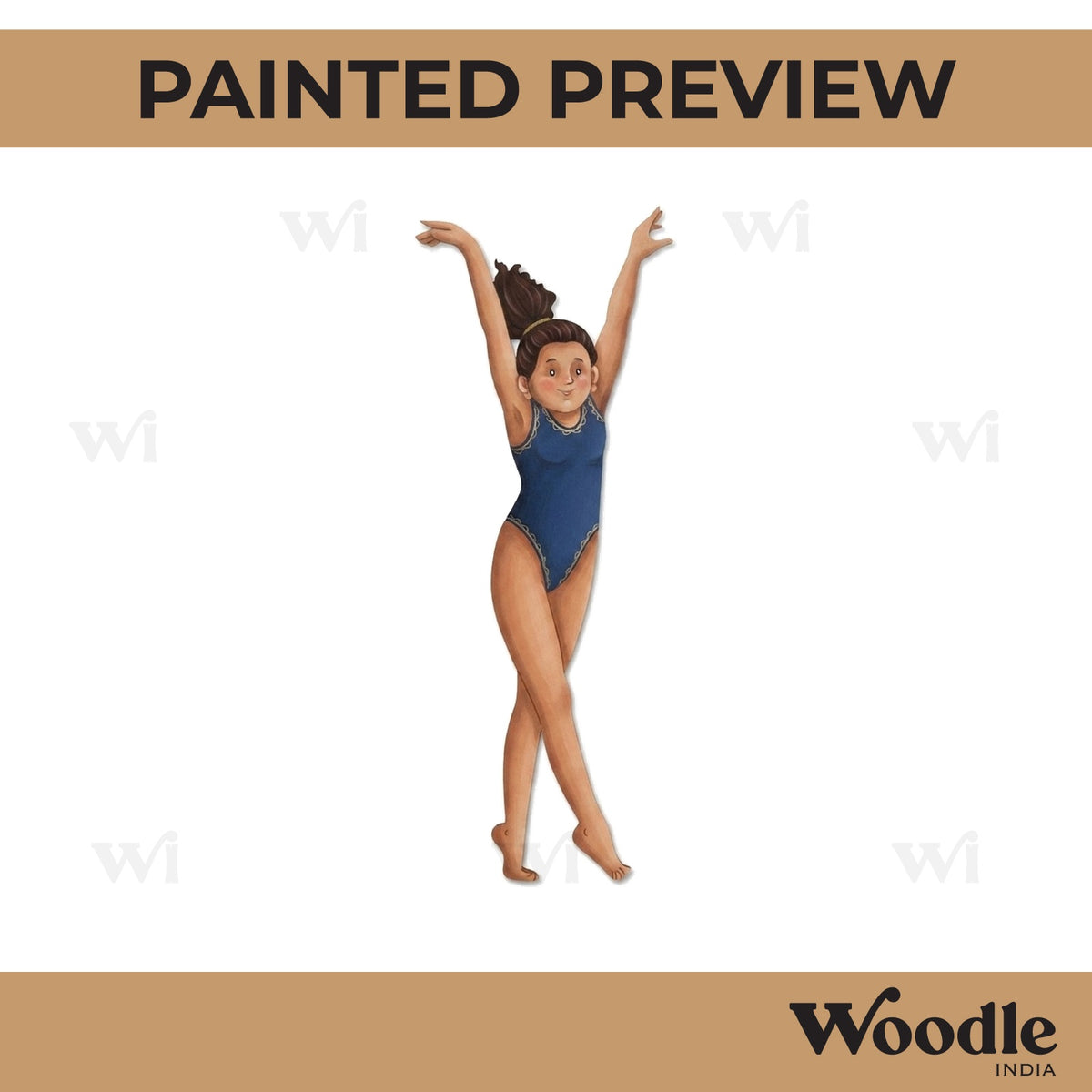 Gymnast Girl Pre Marked MDF Design 4