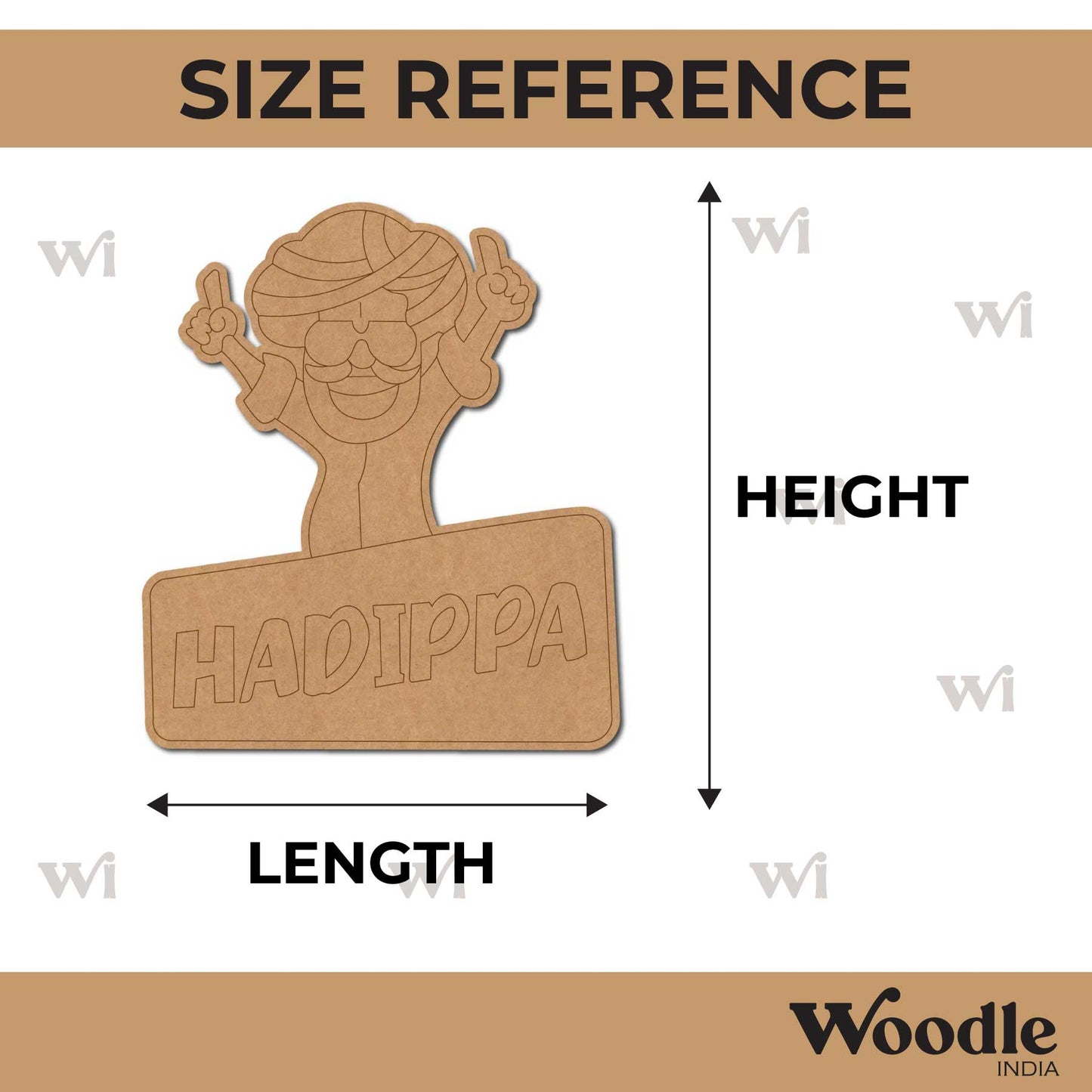 Hadippa Rajasthani Man Pre Marked Base MDF Design 1