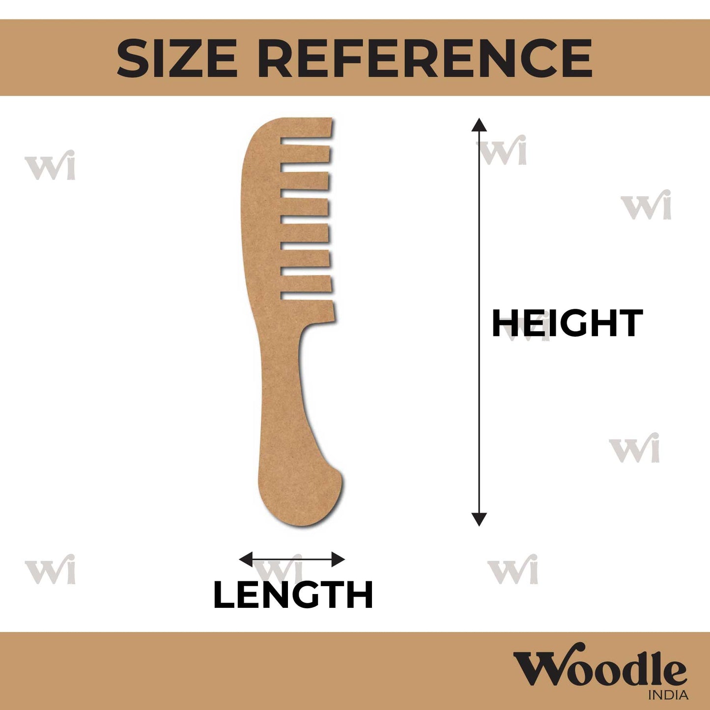 Hair Comb Cutout MDF Design 2