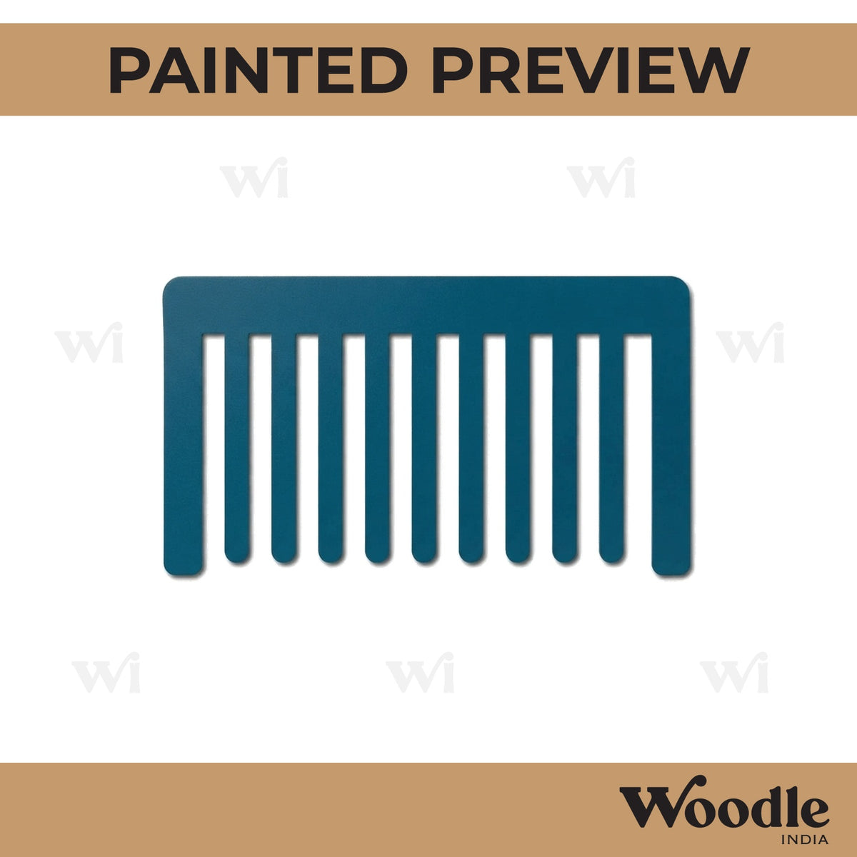 Hair Comb Cutout MDF Design 3