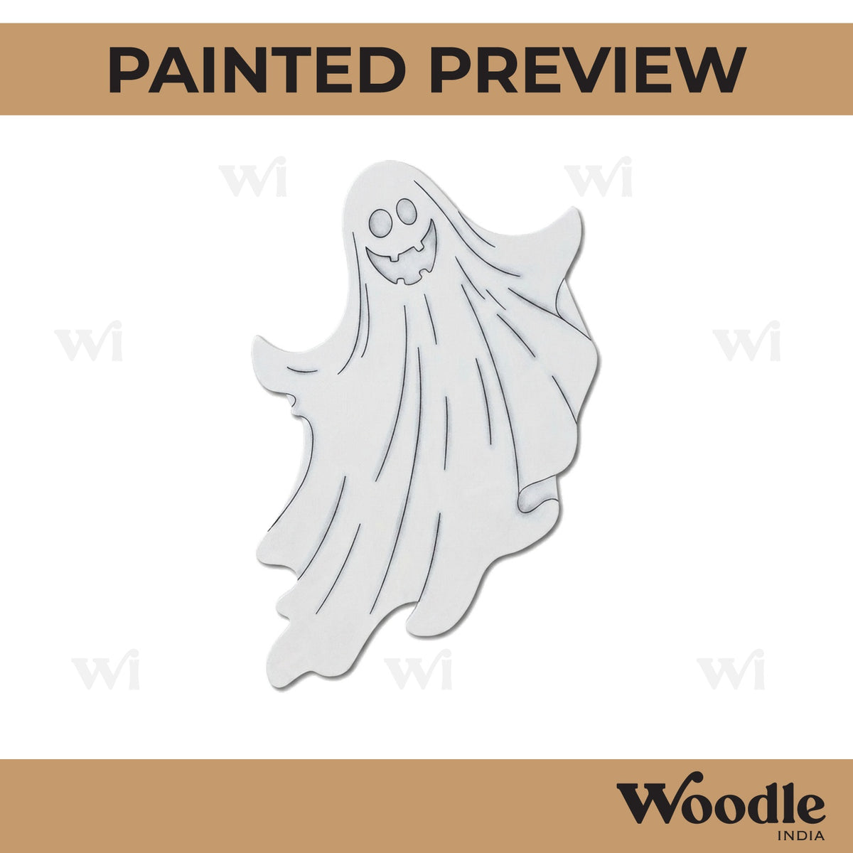 Halloween Ghost Pre Marked MDF Design 1