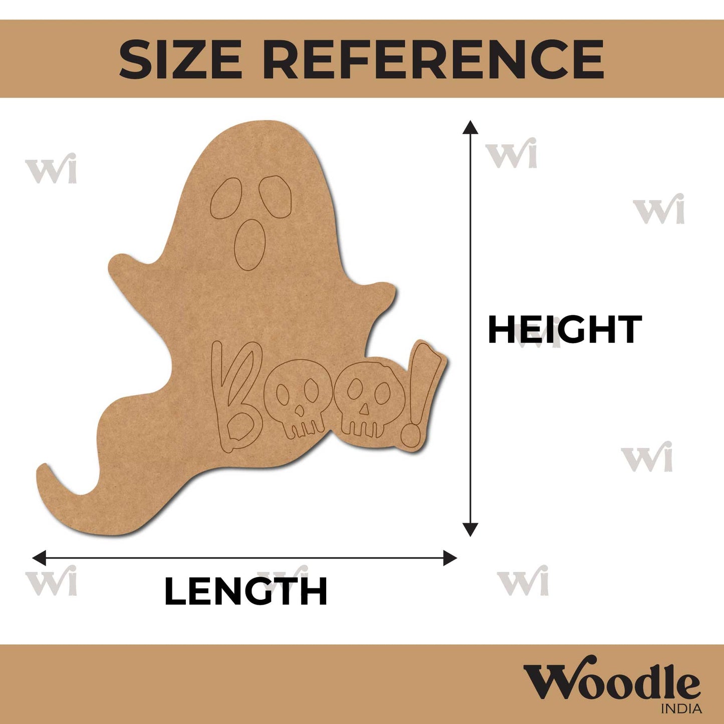Halloween Ghost Pre Marked MDF Design 2