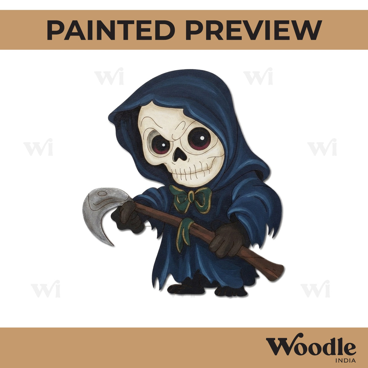 Halloween Grim Reaper Pre Marked MDF Design 1