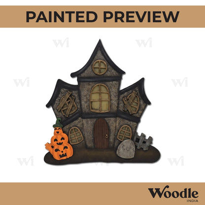Halloween House Pre Marked MDF Design 1