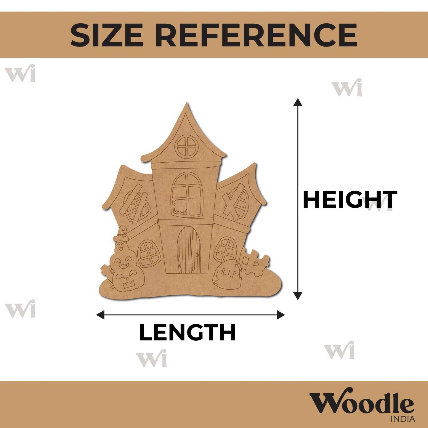 Halloween House Pre Marked MDF Design 1