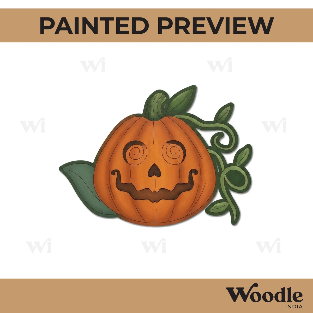 Halloween Pumpkin Pre Marked MDF Design 3