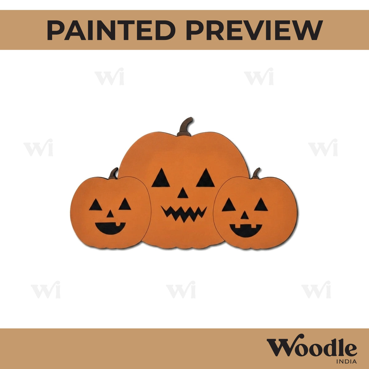 Halloween Pumpkins Pre Marked MDF Design 1