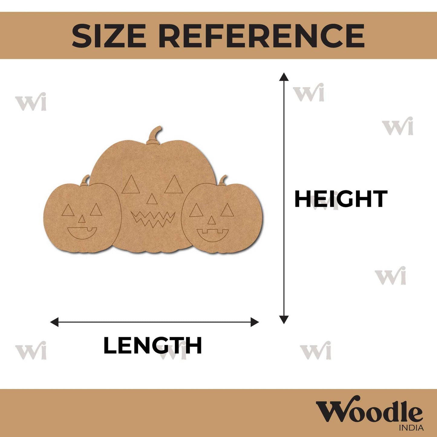 Halloween Pumpkins Pre Marked MDF Design 1
