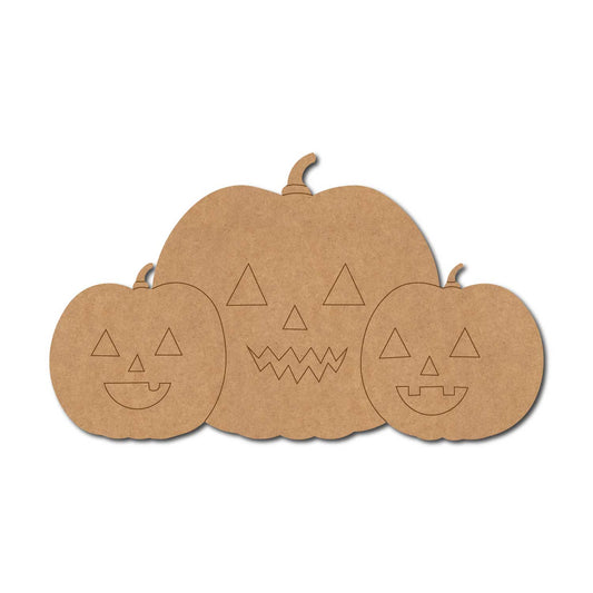 Halloween Pumpkins Pre Marked MDF Design 1