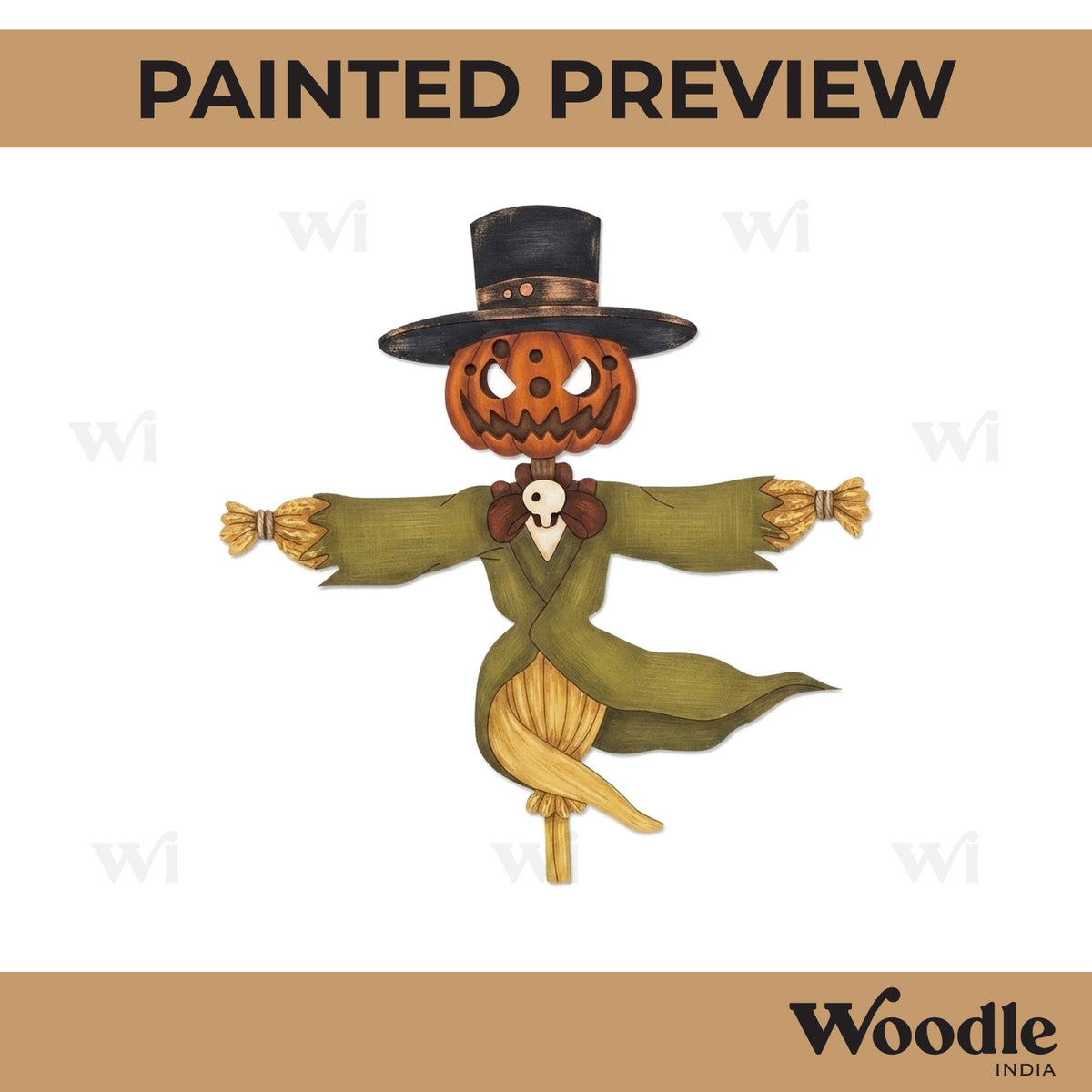 Halloween Scarecrow Pre Marked MDF Design 1