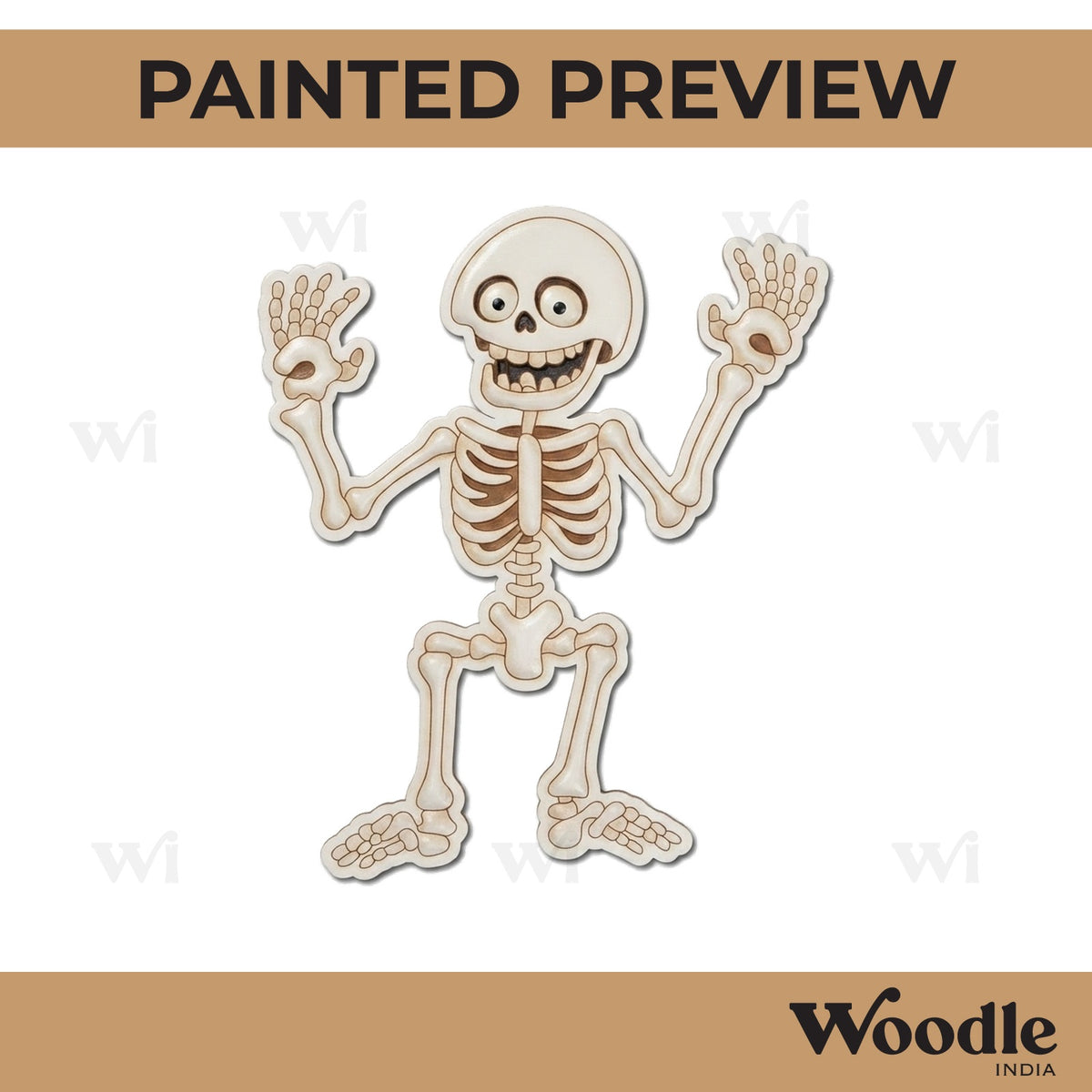 Halloween Skeleton Pre Marked MDF Design 1