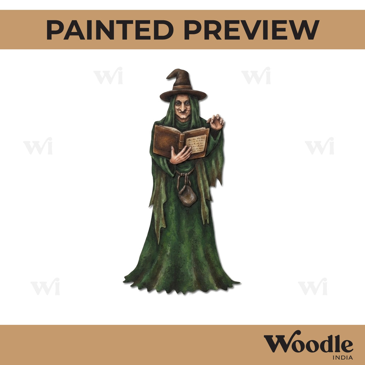 Halloween Witch Pre Marked MDF Design 1
