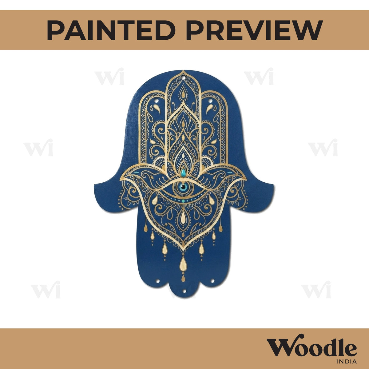 Hamsa Hand Cutout MDF Design 1