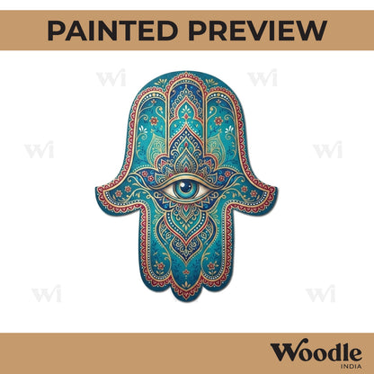 Hamsa Hand Cutout MDF Design 3